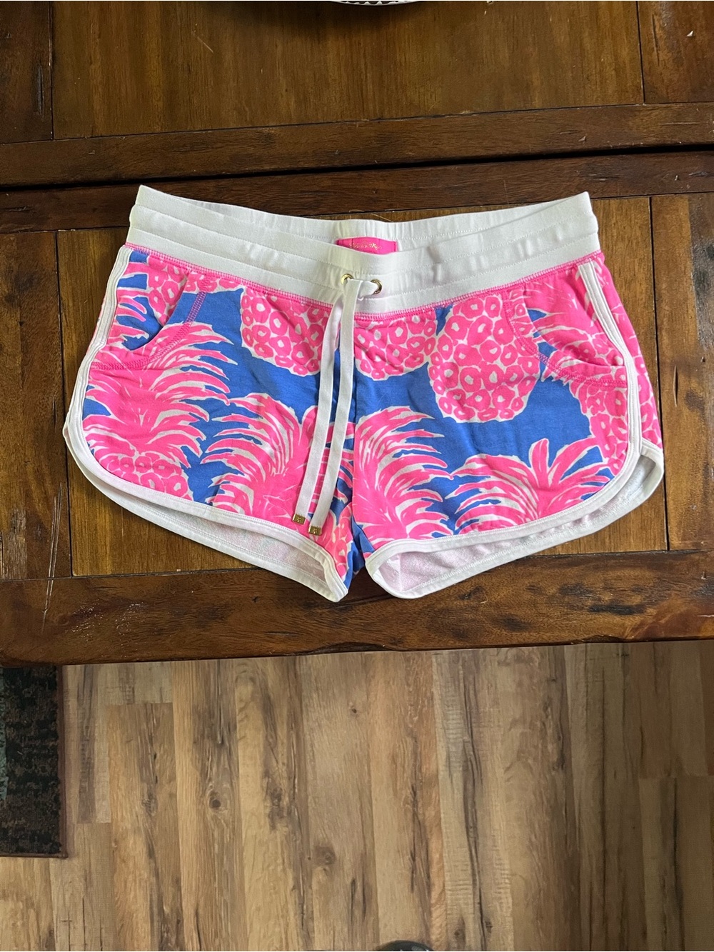 Lilly Pulitzer Pink Pineapple Print Beach Shorts